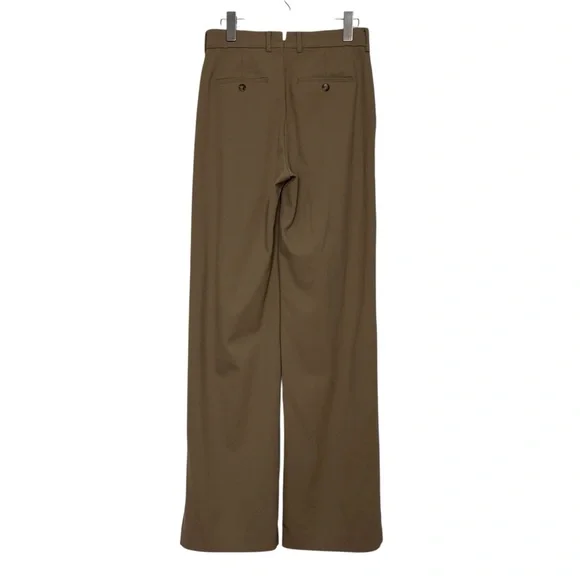 Aritzia Babaton Khaki Agency Pant Wool Trousers High Rise Size 4 - Picture 6 of 11